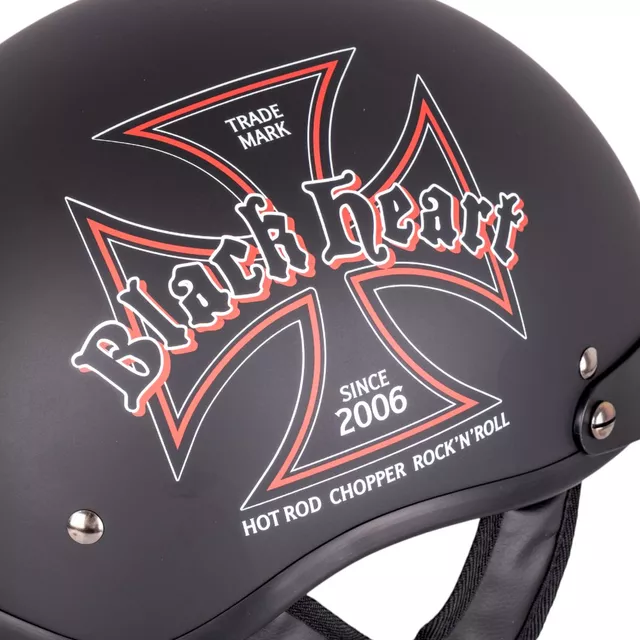 W-TEC Black Heart V531 Iron Cross Motorradhelm - schwarz