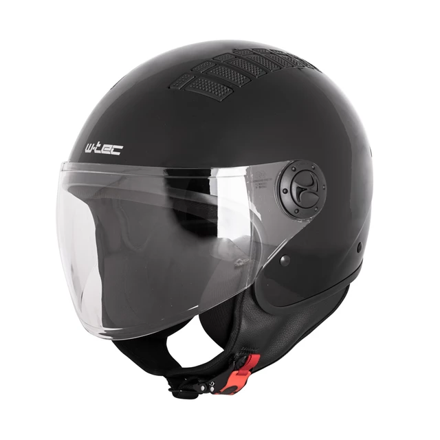 W-TEC Baraldo Open Helm - matt grau - schwarz glänzend