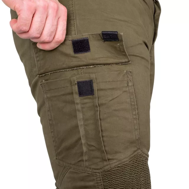 W-TEC Wallbridge Olive Moto Jeans - olivgrün