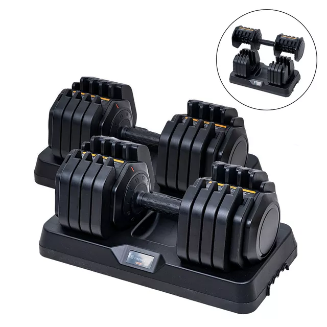 Set von inSPORTline DuraBell® einstellbaren Einhandhanteln 2x 5-41 kg