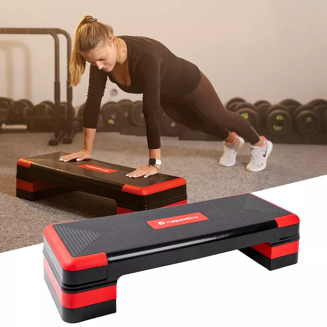 inSPORTline AS250 Aerobic Step - schwarz-rot