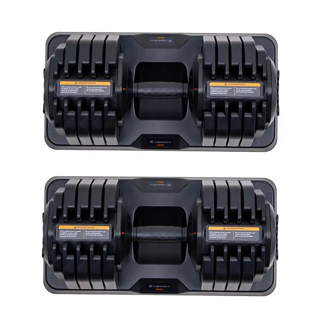 Set von inSPORTline DuraBell® einstellbaren Einhandhanteln 2x 5-41 kg