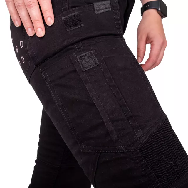 W-TEC Komehana Damen-Moto-Jeans - schwarz