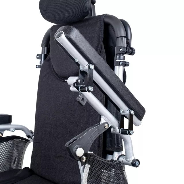 inSPORTline Hawkie Evo II Elektrorollstuhl mit verstellbarer Rückenlehne 700W - silber