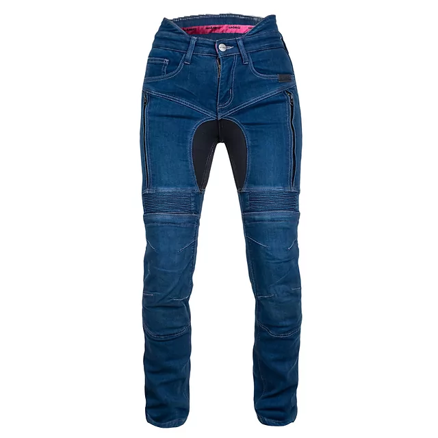 Damen-Moto-Jeans W-TEC Biterilla Eva Lady - blau