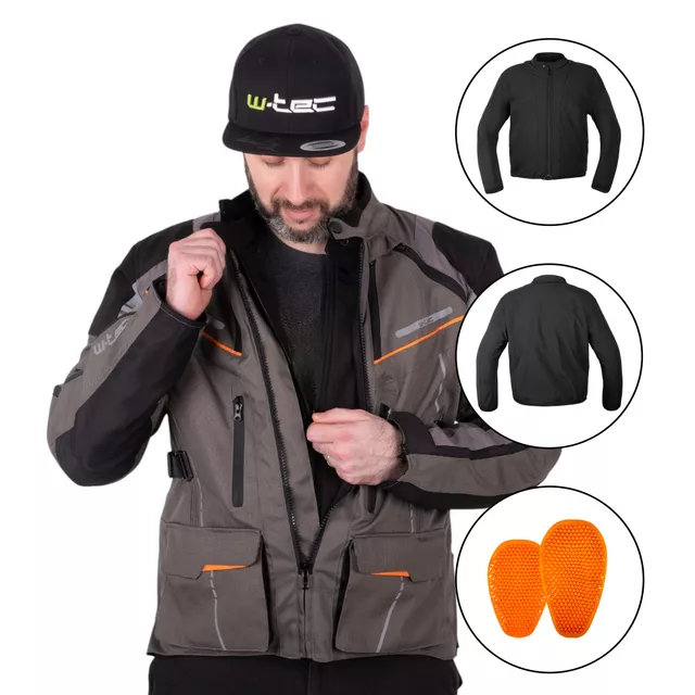 W-TEC Smackton Touring Motorradjacke - schwarz-grün