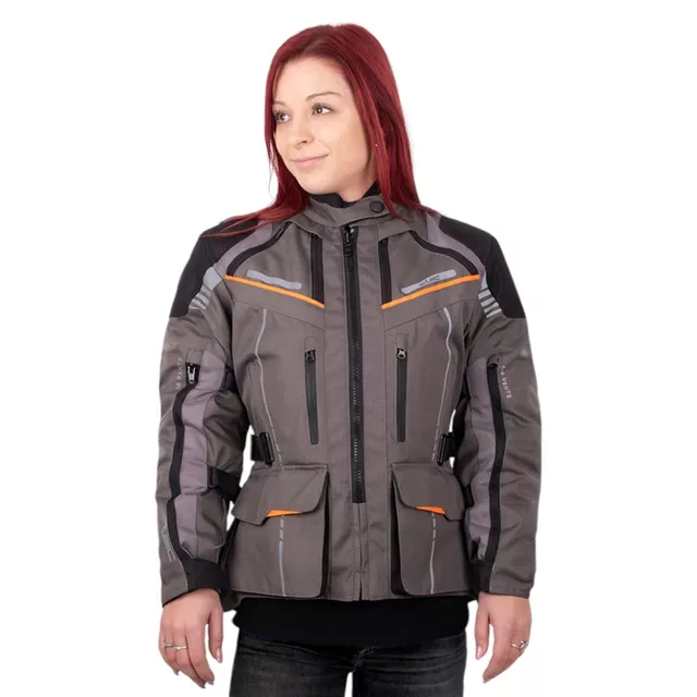 W-TEC Smackton Lady Damen Touring Moto Jacke - schwarz-grün