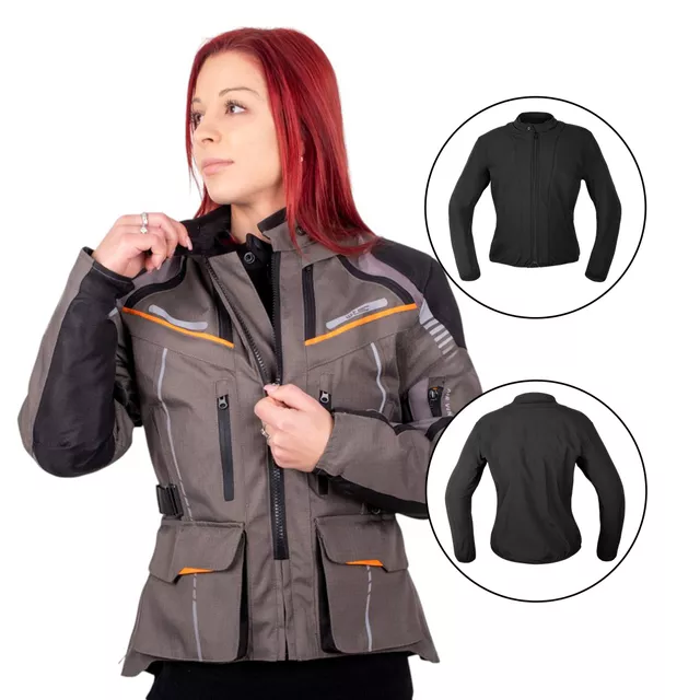 W-TEC Smackton Lady Damen Touring Moto Jacke - schwarz-grün