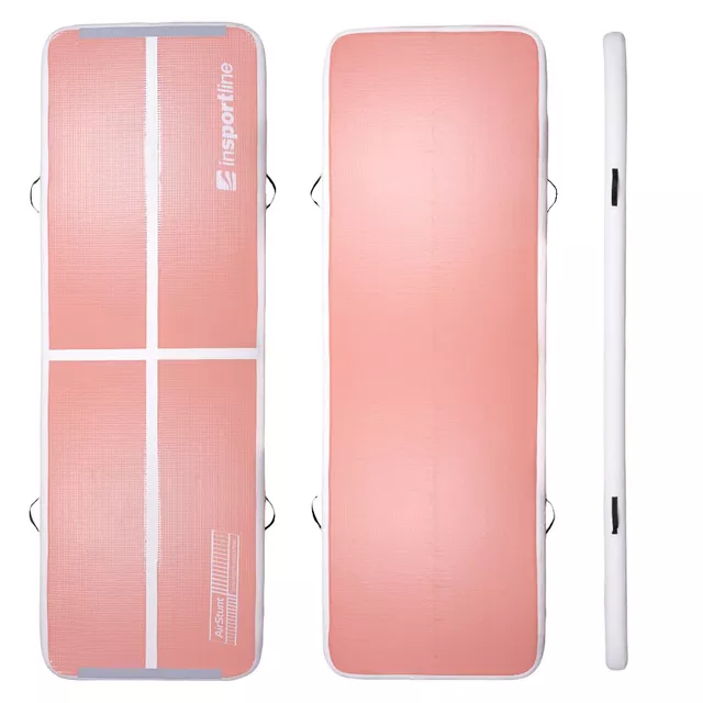 Airtrack inSPORTline Airstunt 300x100x10 cm korálová růžová