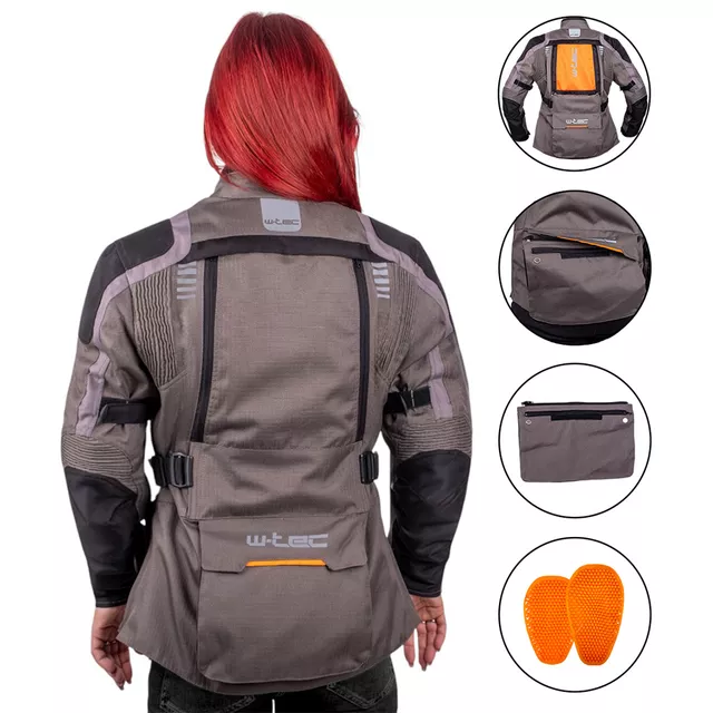 W-TEC Smackton Lady Damen Touring Moto Jacke - schwarz-grün