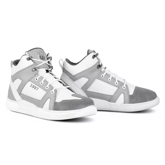 W-TEC Arimes Motorradstiefel - weiß-grau - weiß-grau