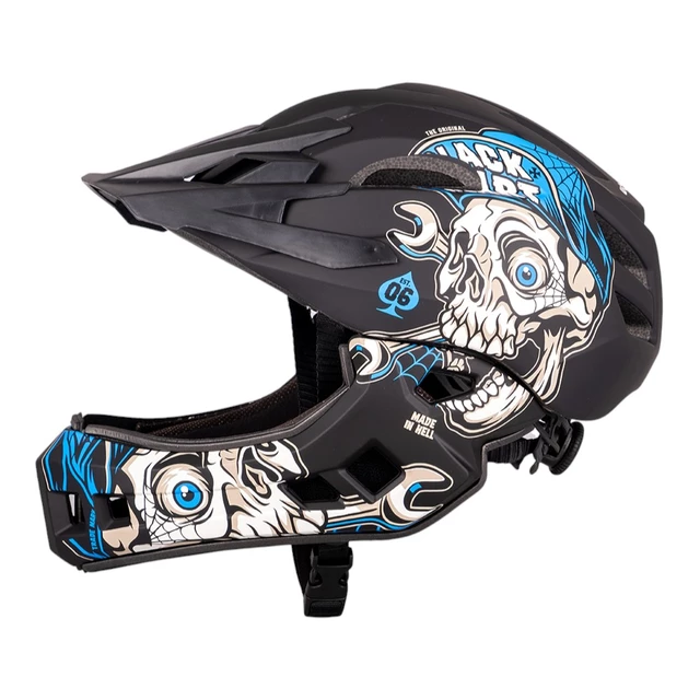 W-TEC Delgada Kinder-Downhill-Helm - Golden Stars