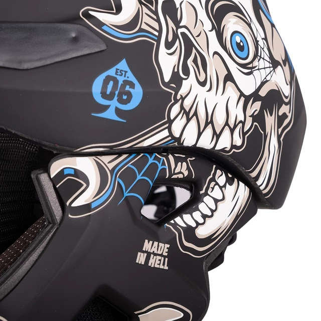 W-TEC Delgada Kinder-Downhill-Helm - Golden Stars