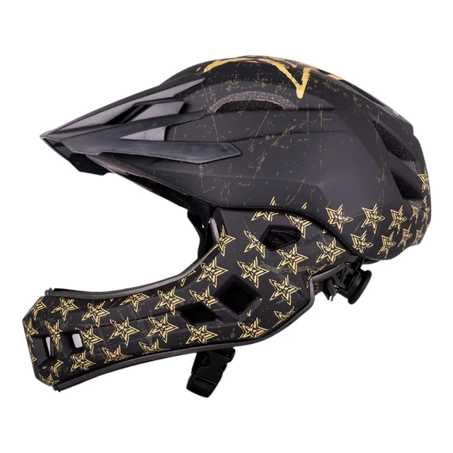 W-TEC Delgada Kinder-Downhill-Helm - Golden Stars
