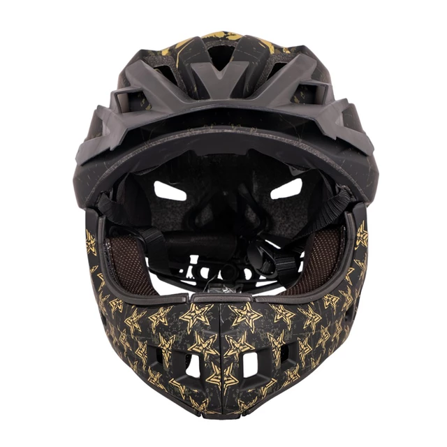 W-TEC Delgada Kinder-Downhill-Helm - Golden Stars
