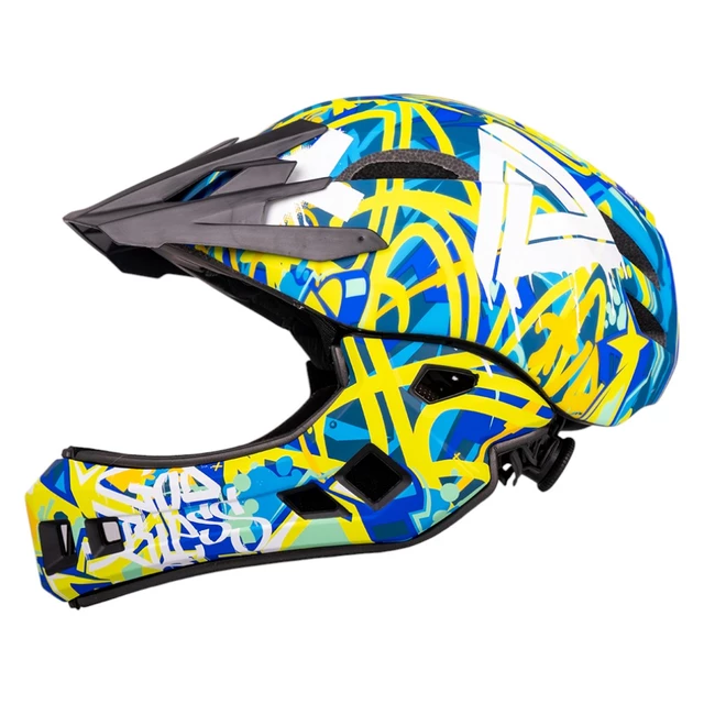 W-TEC Delgada Kinder-Downhill-Helm - Golden Stars