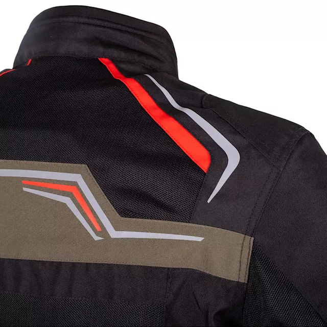 W-TEC Rovin Sommer-Motojacke - černo-zeleno-červená