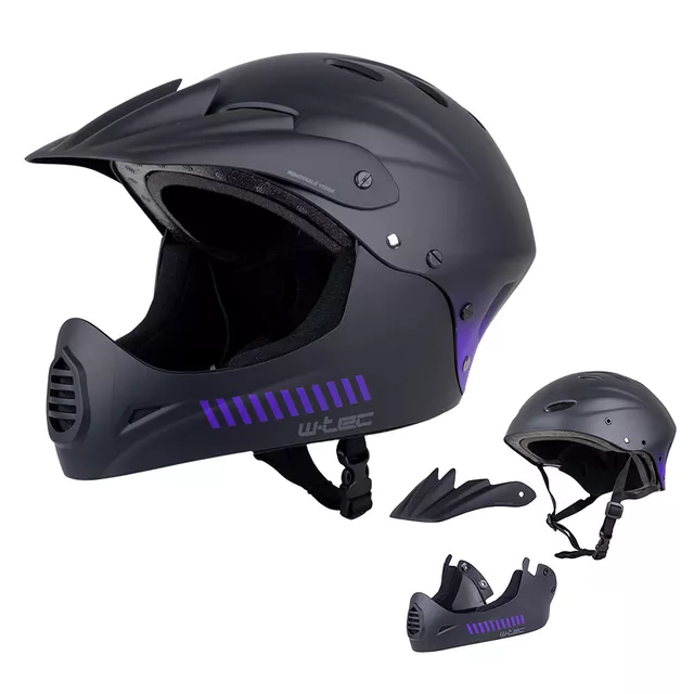 W-TEC Campanero Noir Violet Downhill-Helm