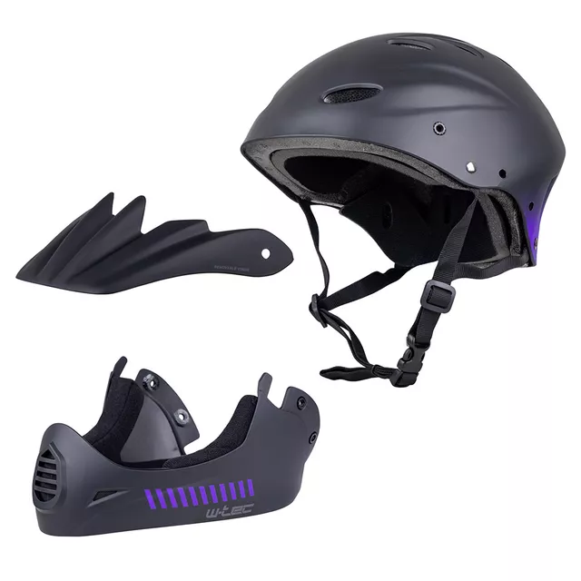 W-TEC Campanero Noir Violet Downhill-Helm