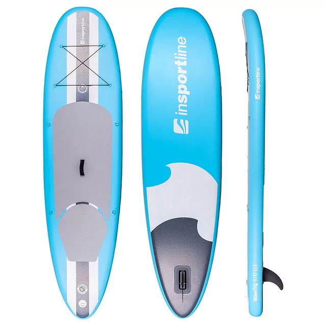 Paddleboard mit Zubehör inSPORTline WaveTrip 10'6" G3 - gelb