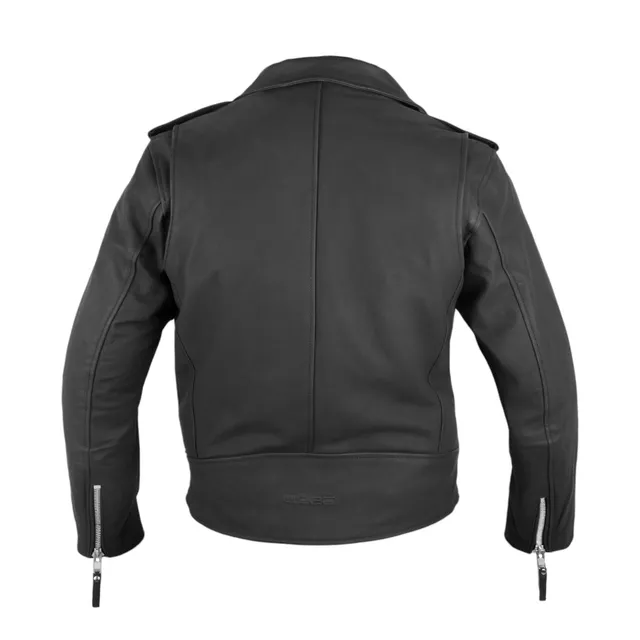 W-TEC Brineo Herren Lederjacke - mattschwarz