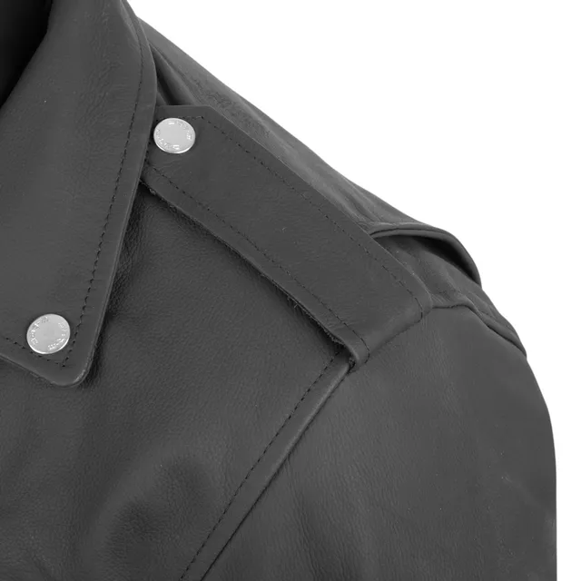 W-TEC Brineo Herren Lederjacke - mattschwarz