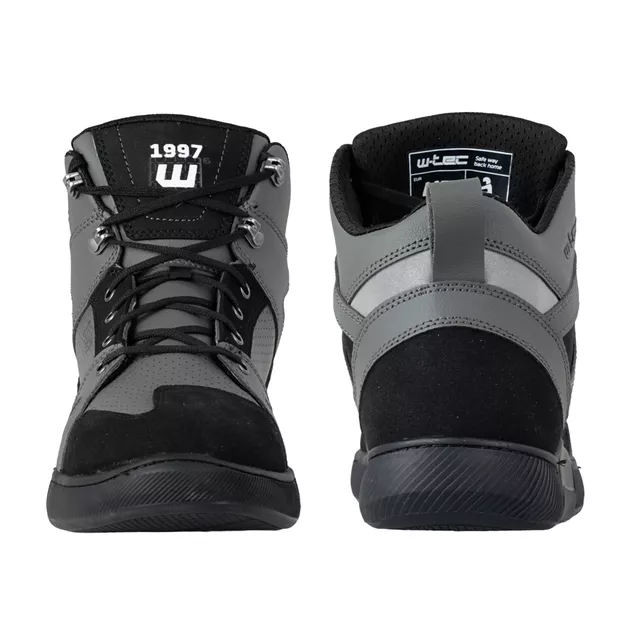 W-TEC Milwook Motorradstiefel - grau-schwarz