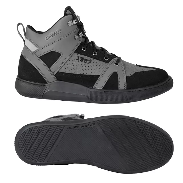 W-TEC Milwook Motorradstiefel - grau-schwarz