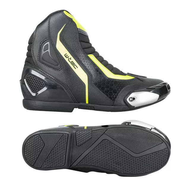 W-TEC GlamCE Motorradstiefel - schwarz-fluo gelb