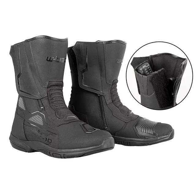 W-TEC Tixten-Motorradstiefel - schwarz