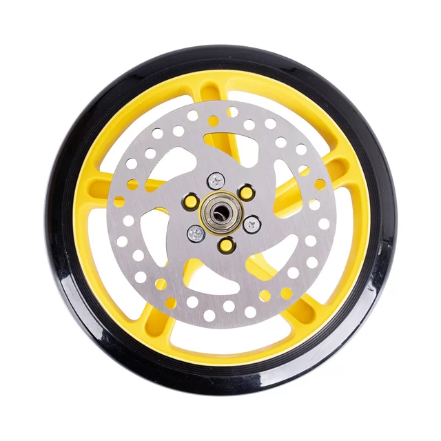 Ersatzrad mit Bremsscheibe für Roller Discola 200x30mm - gelb - gelb