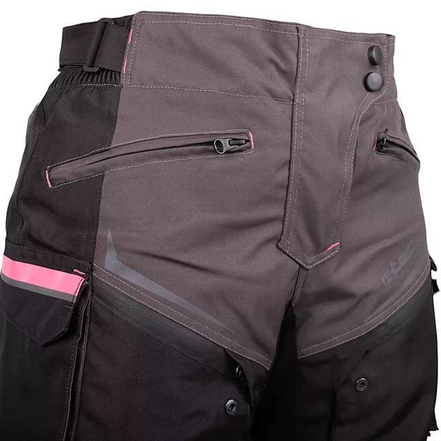 W-TEC Barbata Damen-Motorradhose - Schwarz-Grau-Rosa