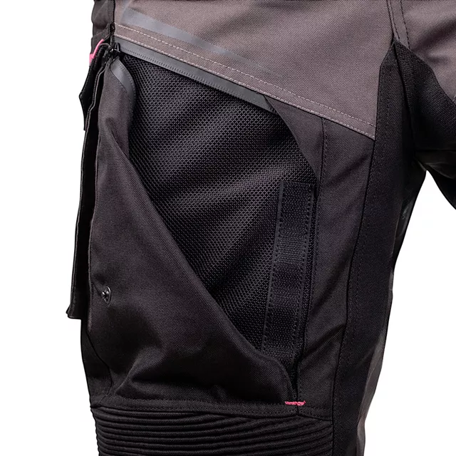 W-TEC Barbata Damen-Motorradhose - Schwarz-Grau-Rosa