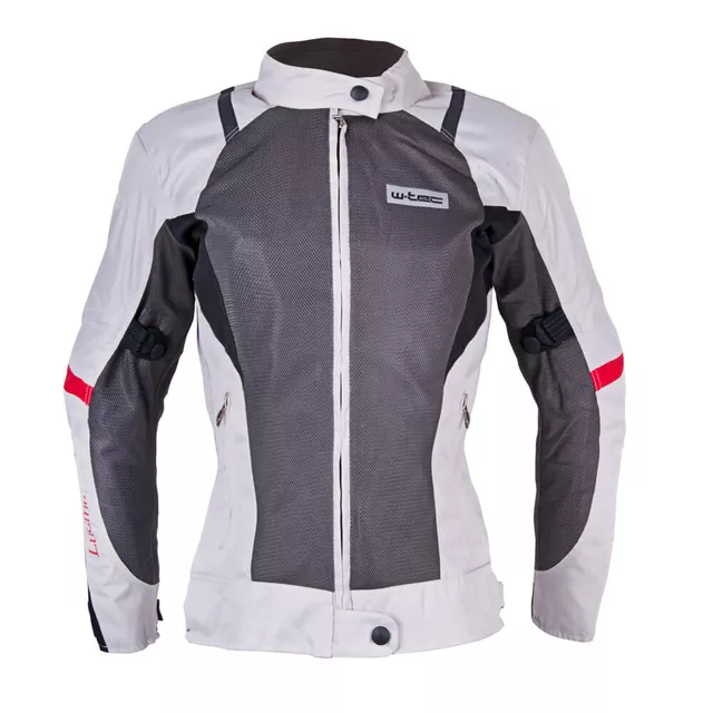 Damen Motorradjacke W-TEC Lucina - grau-cremeweiß - grau-cremeweiß