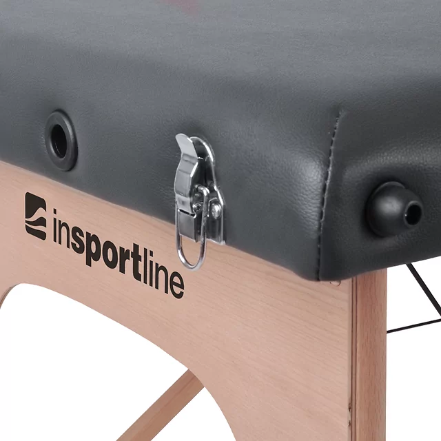Massageliege inSPORTline Orashi 186x60x62,5-85,5 cm 2-teilig aus Holz - schwarz