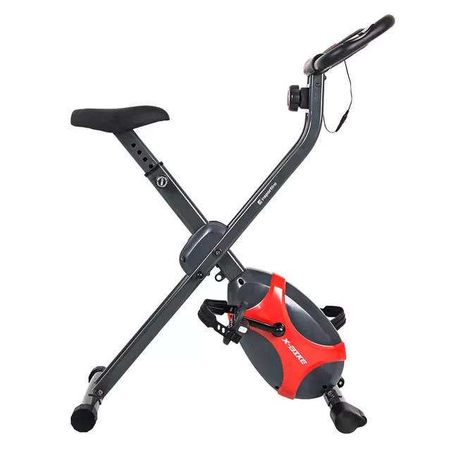 inSPORTline Xbike zusammenlegbares stationäres Fahrrad - rot-grau