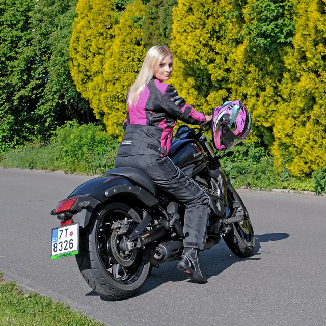 W-TEC Alenalla NF-2410 Damen Softshell Motorradjacke - schwarz-rosa