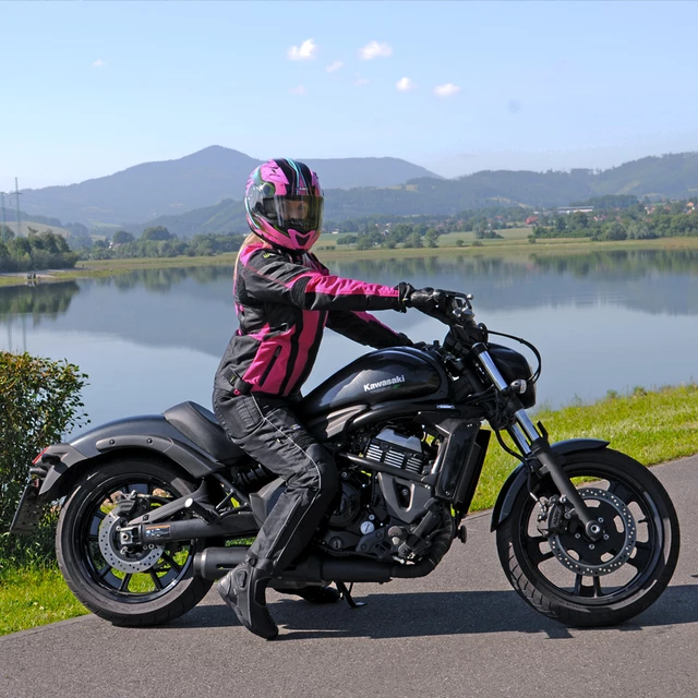 W-TEC Pezzon Magenta aufklappbarer Motorradhelm - rosa-schwarz