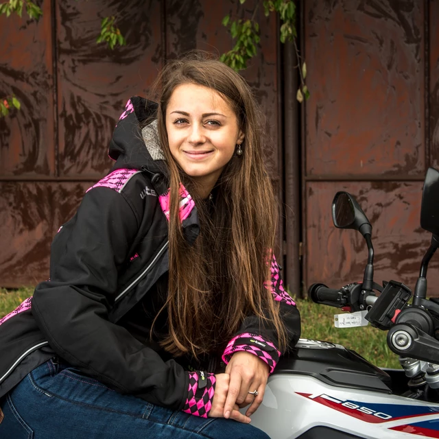 Damen Softshell Motorradjacke W-TEC NF-2781 - schwarz-rosa