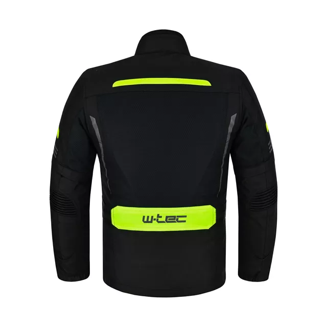W-TEC Pinapoco Kinder Wachsende Moto Jacke - schwarz-fluo