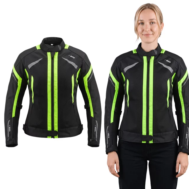 Damen Sommer Textil-Motojacke BOS Aylin - neon - neon