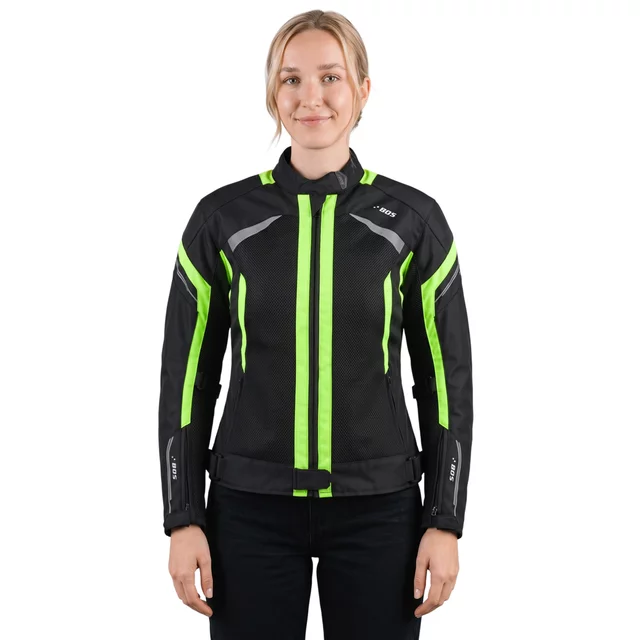 Damen Sommer Textil-Motojacke BOS Aylin - neon