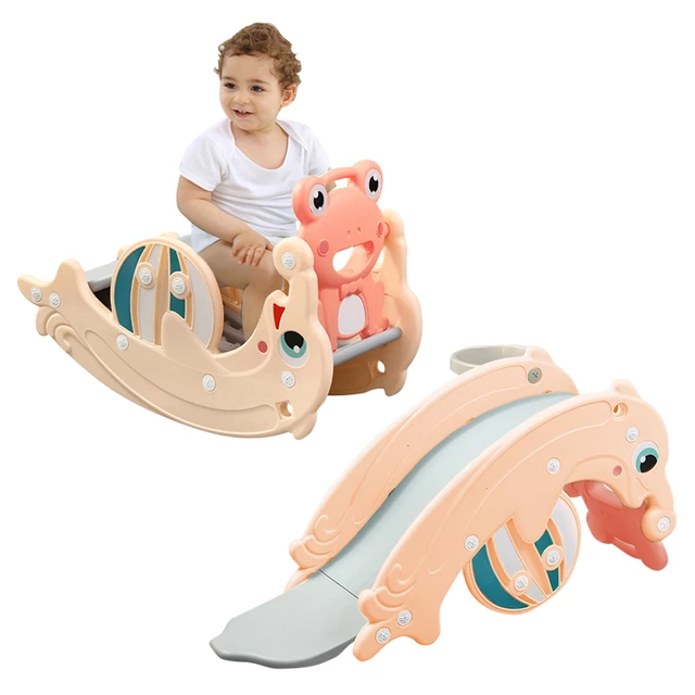 Kinderrutsche und Schaukel 3in1 inSPORTline Frofino - orange - orange