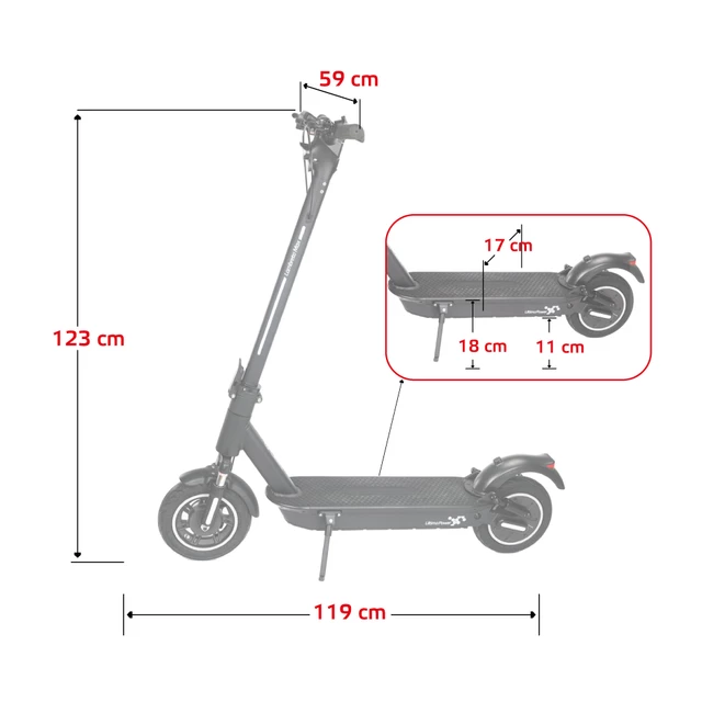 W-TEC Lambreto Max III 700W 10" Elektro-Scooter