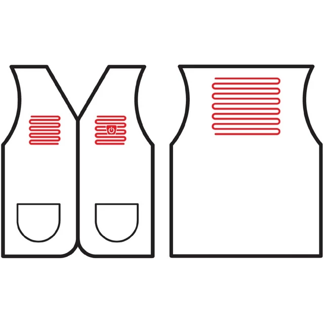 Glovii GV1 Beheizte Fleece-Weste - schwarz