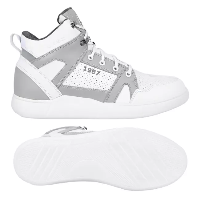 W-TEC Arimes Motorradstiefel - weiß-grau