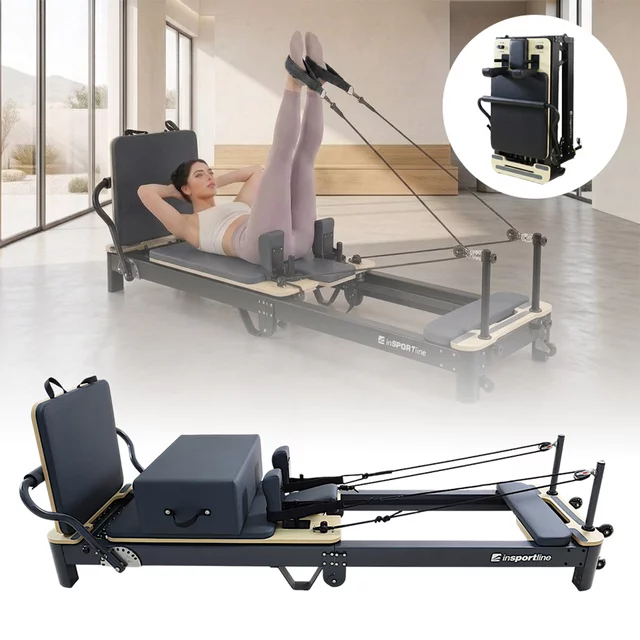 Pilates-Reformer inSPORTline Comfolder EVO - antracit - antracit