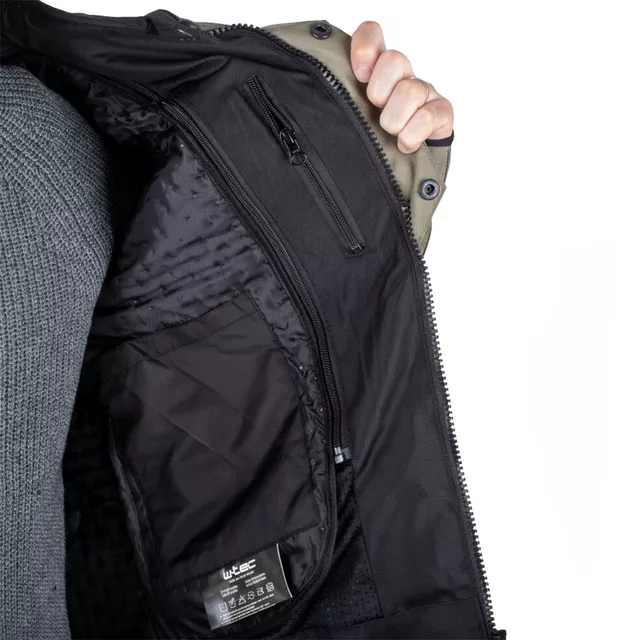 W-TEC Karmal Touring Motorradjacke - černo-olivově zelená