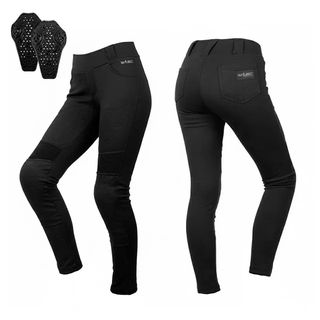 W-TEC Lukrecia Evo Damen-Moto-Leggings - schwarz - schwarz