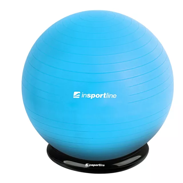Gymnastikball inSPORTline Top Ball 85 cm mit BallBase - lila - blau